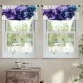 thumbnail image 2 of LALILO Kitchen Curtain Valance Blue Bright Water Rod Pocket Window Curtain 52"x 18" Set of 2, 2 of 6