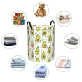 thumbnail image 6 of Balery Avocado Playing Music Round Laundry Basket with Handles Waterproof Freestanding Laundry Hamper for Clothes Toys in the Dorm and Family-Small, 6 of 8