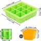 thumbnail image 2 of Bandeja de congelación de silicona para bebés con tapa transparente (juego de 2) - Bandeja para cubitos de hielo para bebés 9 x 30 ml - Molde apilable de silicona para cubitos de hielo para puré de, 2 of 5
