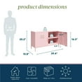 thumbnail image 5 of Novogratz Cache 2 Door Wide Metal Locker Accent Storage Cabinet, Bashful Pink, 5 of 11