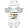 thumbnail image 3 of Inktastic My Godmother Loves Me with Sloth and Hearts Boys or Girls Baby Bodysuit, 3 of 5