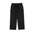 thumbnail image 5 of Endives Women's Linen Pants Petite Summer Cotton Linen Straight Leg Cropped Pants With Pockets, 5 of 5
