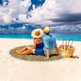 thumbnail image 3 of Xihbxyly Toalla de Playa Redonda, Microfibra Suave, Secado Rápido y Ligera, Estampados Vibrantes, Manta Versátil, Toalla de Yoga, Tapete de Picnic, Playa, Piscina, Exterior, 147 Cm de Diámetro., 3 of 4