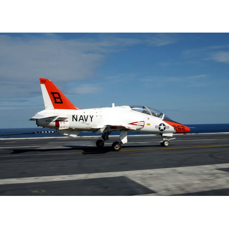 Canvas Print A T-45C Goshawk assigned to Training Air Wing Two maneuvers the ships flight deck following and arre Stretched Canvas 10 x
