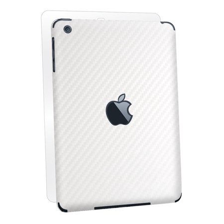 BodyGuardz Armor Carbon Fiber Full Body Stylish Protection Film for Apple iPad mini/mini 2/mini 3 - White (BZ-ACWIM-0912)