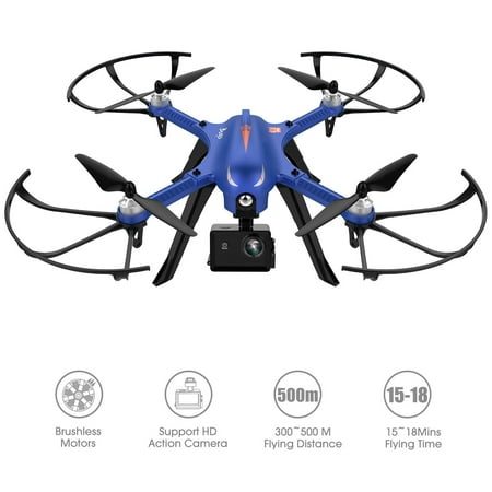 Brushless Motors Drone DROCON Blue Bugs - 300Meters Control Distance - 15 Minutes Flying Time MJX Bugs 3 Quadcopter Support Gopro HD (The Best Quadcopter For Gopro)
