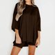 thumbnail image 1 of Traje Verano 2 Piezas Conjunto de pantalón corto de 2 piezas para mujer, cuello redondo, camiseta de gran tamaño, pantalones cortos, atuendo diario informal Cgtredaw Xl Negro para Mujer, 1 of 1