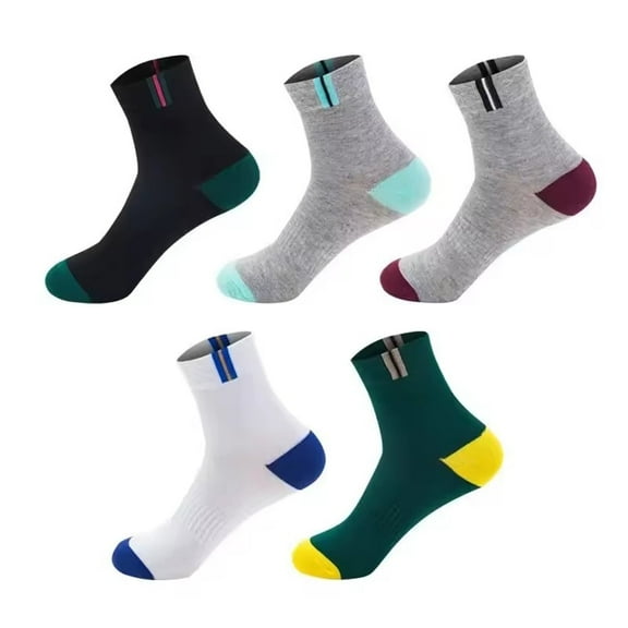 Men Sports Low Cut Quarter Ankle Socks Men's Casual Sport Breathable Socks Pack of 5 Pairs