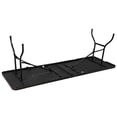 thumbnail image 2 of ZENY Outdoor Folding Table 96" x 29" Heavy Duty HDPE Plastic Top, Portable Rectangular Banquet Table with Secure Locking, 350 lbs Capacity, No Assembly Required, Black, 2 of 8