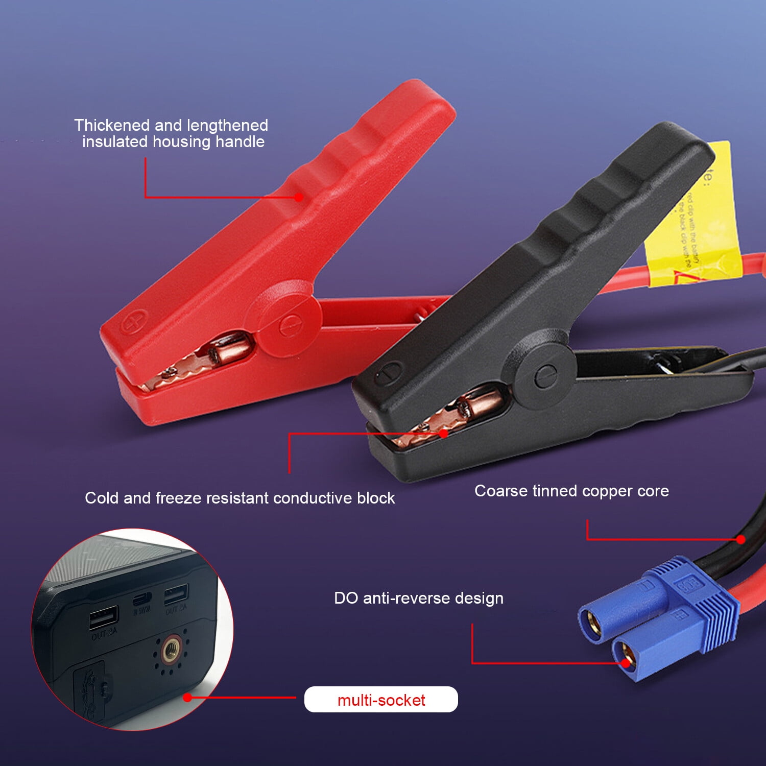 Audessy Car Jump Starter with Air Compressor Battery Pack Charger Tire Inflator Portable
