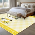 thumbnail image 5 of Lemon Gnomes 5'x8' Area Rug for Living Room, Summer Botanical Fruit Leaf Yellow Lattices Washable Non-Slip Rugs for Bedroom Nursery Dining Room, Low-Pile Kitchen Carpet Large Entryway Rugs, 5 of 9