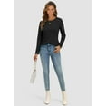 thumbnail image 3 of Long Sleeve T Shirts for Women Loose Fit, Crewneck Womens Long Sleeve Tops Casual Trendy Lightweight Basic Tee Tops, 3 of 6