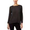 thumbnail image 1 of Vince Camuto Blusa de punto con espalda plisada para mujer, negro, grande Vince Camuto Tejer, 1 of 1
