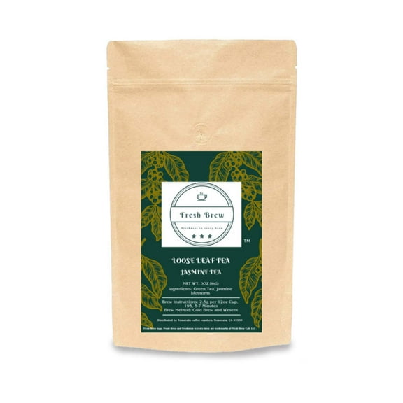 Fresh Brew Coffee Jasmine Loose Leaf Flavored Tea 3oz