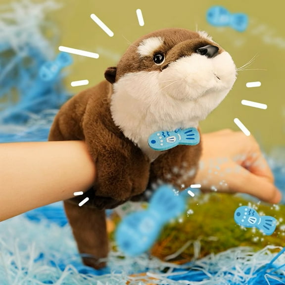 Otter Stuffed Plush Slap Bracelet, Otter Snap Bracelet, Stuffed Animal Plush Toys