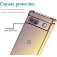 thumbnail image 2 of Phone Case for Pixel 8A Case, Google 8A GC3VE Case, Cute Clear Gradient Slim Shockproof TPU Back Phone Protective Cover for Google Pixel 8A black/gold, 2 of 5