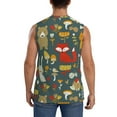 thumbnail image 4 of Uemuo Cute Animal Forest Pattern Men's Sleeveless T-Shirt,Muscle Athletic Tank Top, Moisture-wicking Quick-dry Breathable Classic Tee Top for Gym Run Outdoor Sports-Small, 4 of 8