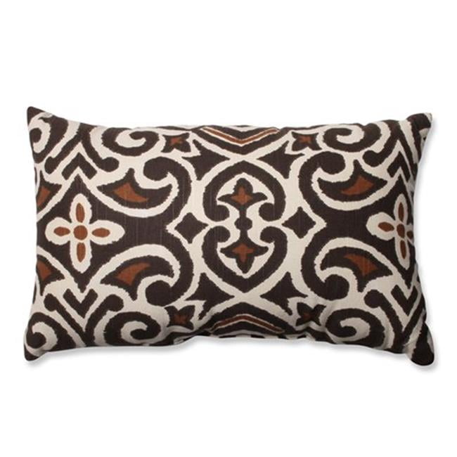 Damask Rectangular Throw Pillow BrownBeige