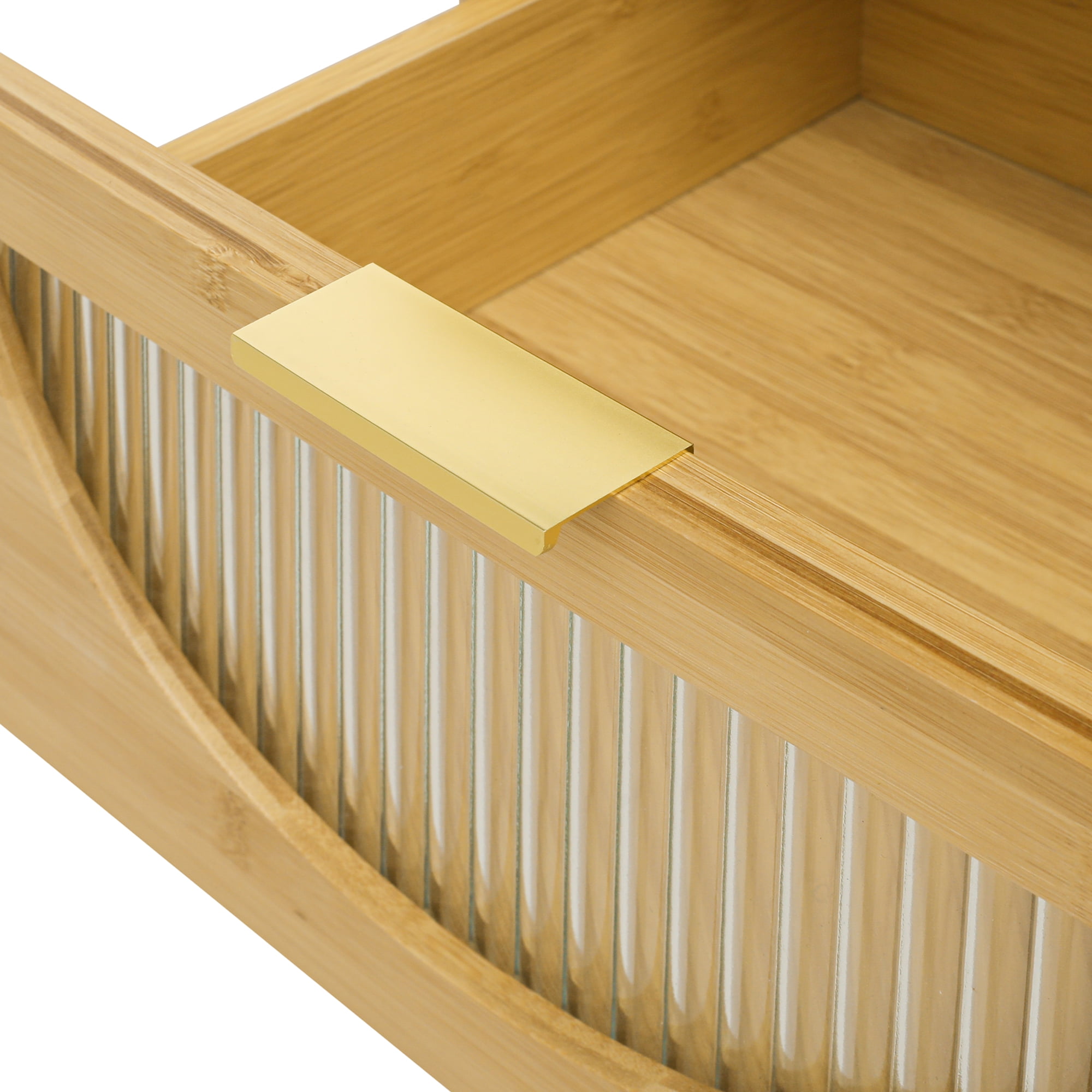 Resenkos Natural Bamboo Accent Bedside Table for Bedroom with 2 Drawer Resenkos Natural Bamboo Accent Bedside Table for Bedroom with 2 Drawer