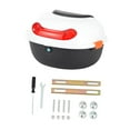 thumbnail image 2 of yotijay Motorcycle Rear Trunk Box Secured Strong Sturdy Motorbike Rear Luggage Trunk White, 2 of 9
