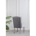 thumbnail image 5 of K-LIVING FILA GREY-COLORED TUFTED VELVET CHAIRS WITH STAINLESS STEEL LEGS & STURDY BACK HANDLE (2 CHAIRS), 5 of 5