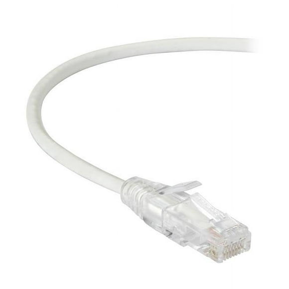Black Box C6PC28-WH-02 Slim-Net CAT6 Câble de Brassage Ethernet Toronné de 250 Mhz avec Boot Unshielded&44; PVC & Snagless&44; Blanc - 2 ft.