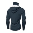 thumbnail image 4 of Sun Shirts for Men Long Sleeve Hooded Fishing Shirts Tall Size Hoodie with Mask UPF 50 Cooling Rash Guard Shirt 2XL Navy, 4 of 4