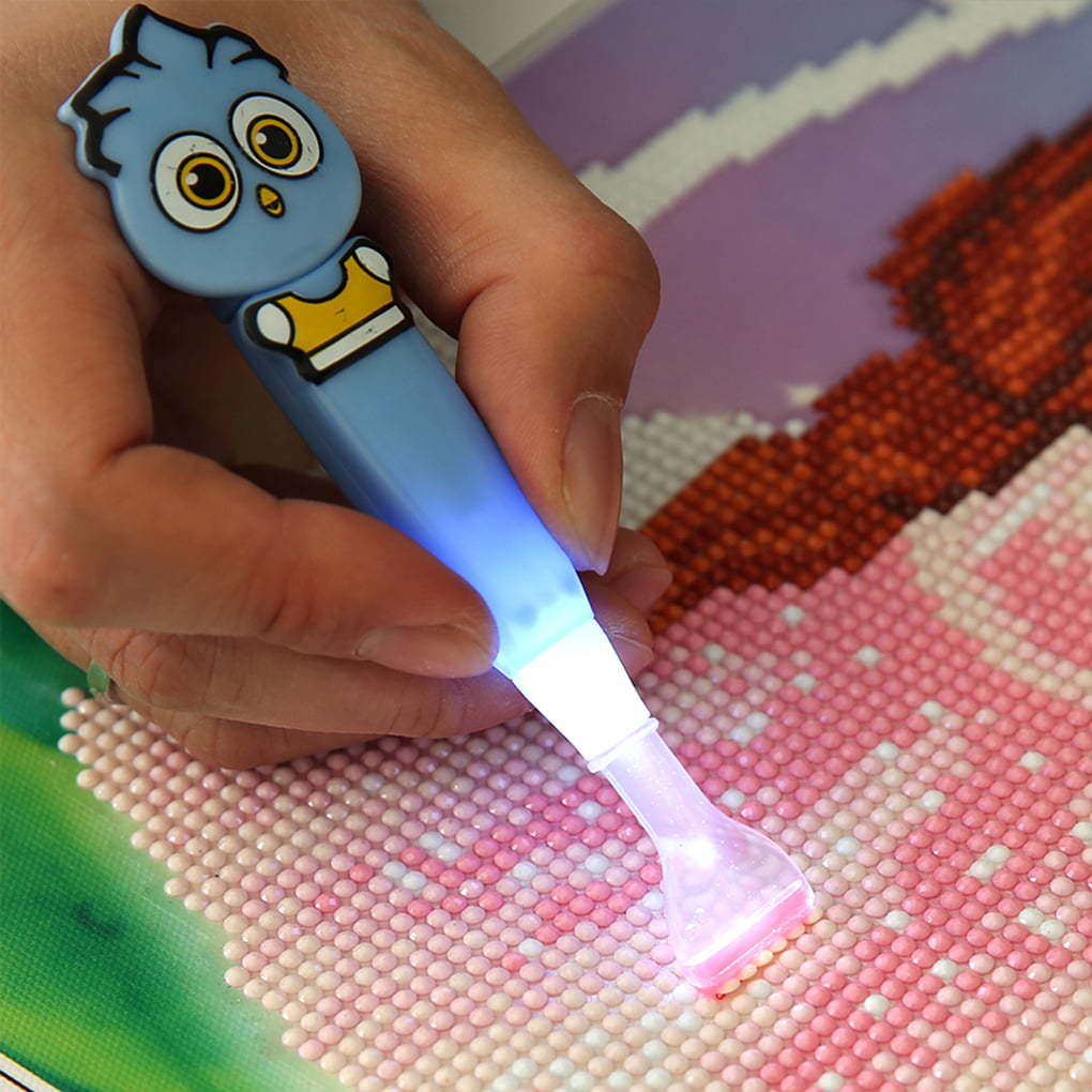 Cute LED Light Sticky Pen for DIY 5D Diamond Embroidery Painting Cross Stitch