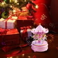 thumbnail image 3 of Caja de música de carrusel, juguete musical giratorio de 4 caballos para bebés, regalos de Navidad Irfora Caja de música, 3 of 7