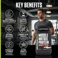thumbnail image 3 of NutraBio Muscle Matrix Protein Powder - 25g of Protein Per Scoop - Whey Isolate and Micellar Casein Combo for Fast and Slow Release - Vanilla - 2 Pounds, 28 Servings, 3 of 9