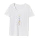 thumbnail image 3 of Camiseta para mujer, disfraz elegante de verano, camisa con cuello redondo para vacaciones, deportes, trabajo, 3 of 7