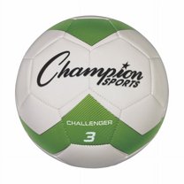 Champion Sports Challenger Soccer Ball, Size 3, Green/White
