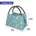 thumbnail image 3 of Vsdgher Teal Mama Llama Print Insulated Reusable Bags with Sturdy Zipper and Handles, Foldable Totes for Hot or Cold Food Bring or Delivery, 3 of 8