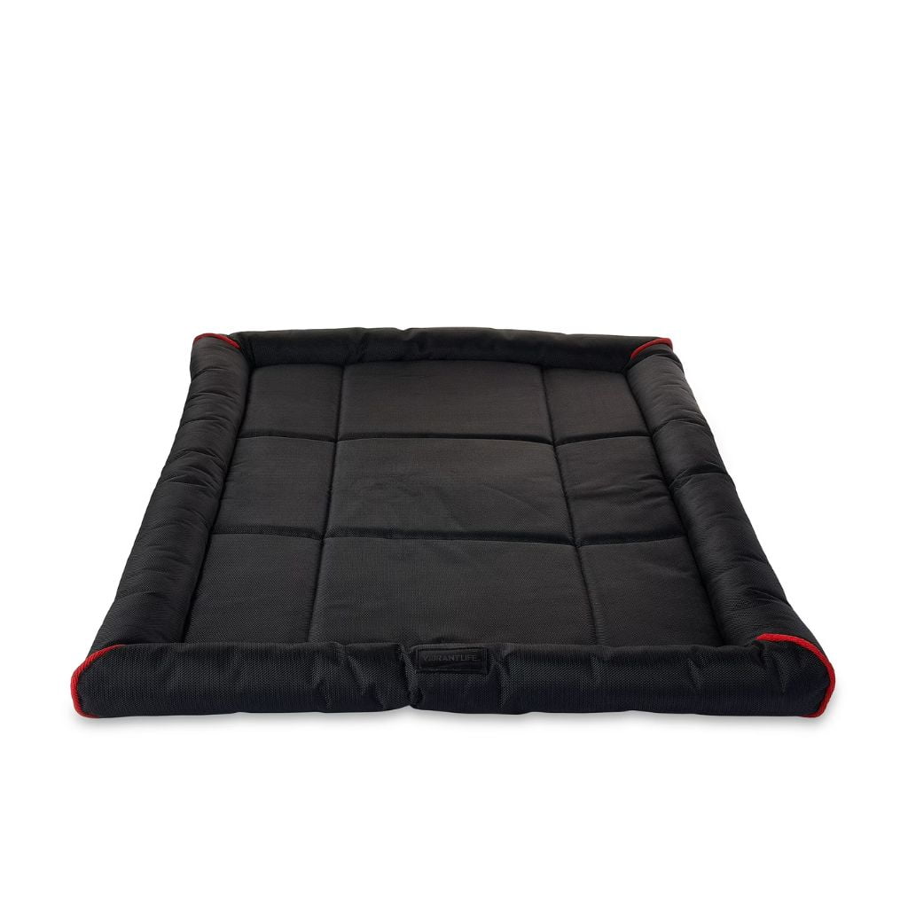 Water-Resistant Dog Crate Mat Cushion Bed, Black, 35"