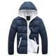 thumbnail image 1 of Chaqueta acolchada con capucha para hombre, ligera, de invierno, con bloques de color, cortavientos, abrigo, chaqueta de burbujas de algodón aislada, 1 of 2