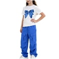 thumbnail image 4 of LvhaoGJOB Little Kids Girls 2-Piece Outfit Set - Multi-Pocket, Elastic Waist, 4 of 6