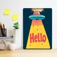 thumbnail image 2 of FORMRS Acrylic Clipboard with Low Profile Clip Standard A4 Letter Size, 12.5" x 9", Blue UFO, 2 of 8