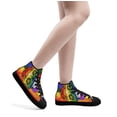 thumbnail image 5 of LGBT Skull High Top Canvas Shoes Sneakers Black Size 4.5, 5 of 7
