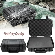 Black Waterproof Protective Hard Case Tool Case with Inner Foam, IP67 Watertight Dust Proof and Shock Proof TSA Approved Portable Trunk Carrier