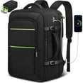 thumbnail image 2 of Travel Personal Item Backpack for Spirit Airlines with Shoe Compartment Removable, 18x14x8 TSA Approved Underseat Carry  Backpack, Large Luggage Suitcase Bag Fit 17.3" Laptop with USB Port, 2 of 7