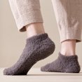 thumbnail image 7 of 2026 Fuzzy Socks with Grips Non Slip Slipper Socks for Men Soft Cozy Plush Fluffy Socks Winter Warm (Dark Gray), 7 of 7