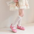 thumbnail image 2 of Ruffle Socks Socks For Toddler Girls Frilly Turn-Cuff Mid‑Calf Socks Solid Color Soft Breathable Casual Dress Socks 3T 4T 5T 6T 7T 8T 9T 10T 11T 12T Kids, 2 of 9