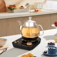 thumbnail image 3 of Eoozwa Electronic Glass Kettle 800W with Steaming Brewing Modes Temperature Control Timer 0.8L Capacity for Tea Making Wireless Design, 3 of 6