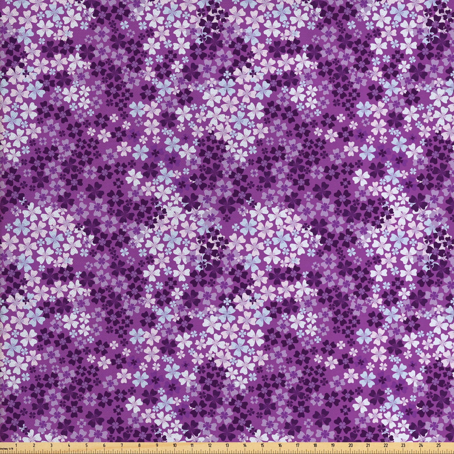 Flower Sofa Upholstery Fabric by the Yard, Lilac Flowers Blossoms in