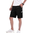 thumbnail image 3 of Homeyce Cargo Shorts for Men Elastic Waistband Drawstring Shorts Relaxed-Fit Summer Outdoor Activities Casual Big and Tall Cargo Short Multi Pockets Twill Quick Dry Joggers,Black 3XL, 3 of 4
