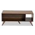 thumbnail image 5 of Bowery Hill Modern Two-Tone Gray and Walnut Finished Wood 1-Drawer Coffee Table, 5 of 9