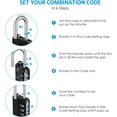thumbnail image 5 of FrostHike (New Version) Combination Padlock. 4 Digit Security Padlock with Keys. Gate Lock for School. Gym or Sports Locker. Fence. Toolbox. Case. Hasp. Storage - 2 Pack, 5 of 5