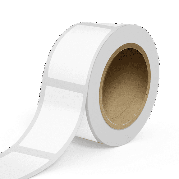 JAM Paper Standard Label Rolls, Rectangle, 3 x 5, Clear Transparent Film, 125 Labels/Roll