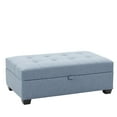 thumbnail image 1 of Antonio Tufted Fabric Storage Ottoman, 1 of 9