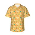thumbnail image 2 of Picia Flowe Chicken Gentle Cotton Regular Fit Short Sleeve Casual Hawaiian Shirt for Men-Medium, 2 of 8
